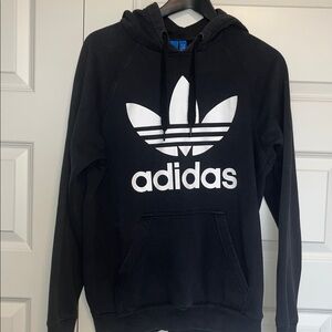 Adidas Trefoil Hoodie in Black with White Logo
